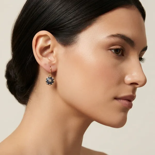The99jewel_Modern_Gold_Plated_Statement_Hoop_Earrings_Blue