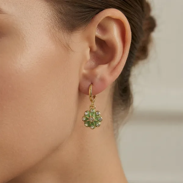The99jewel_Modern_Gold_Plated_Statement_Hoop_Earrings_Mint_Green