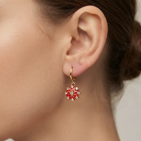 The99jewel_Modern_Gold_Plated_Statement_Hoop_Earrings_Red