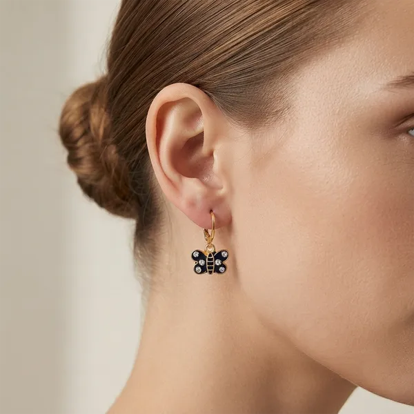 The99jewel_Modern_Gold_Plated_Statement_Hoop_Earrings_Blue