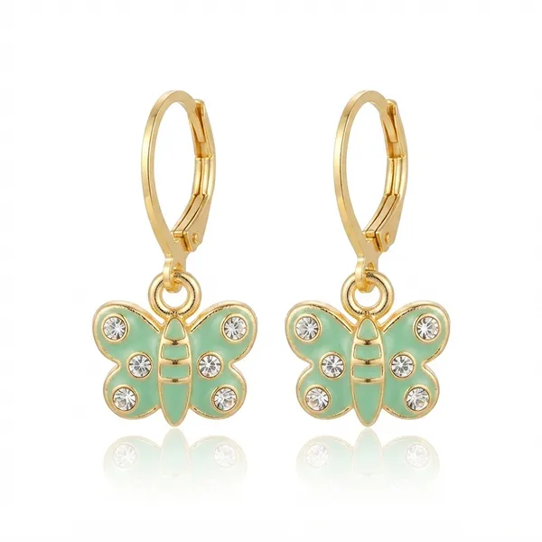 The99jewel_Modern_Gold_Plated_Statement_Hoop_Earrings_Mint_Green
