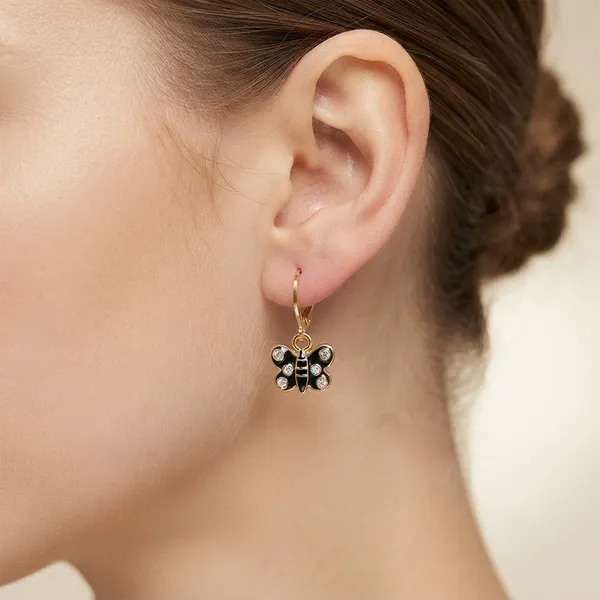 The99jewel_Modern_Gold_Plated_Statement_Hoop_Earrings_Black