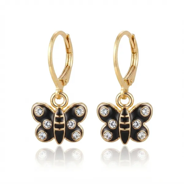 The99jewel_Modern_Gold_Plated_Statement_Hoop_Earrings_Black
