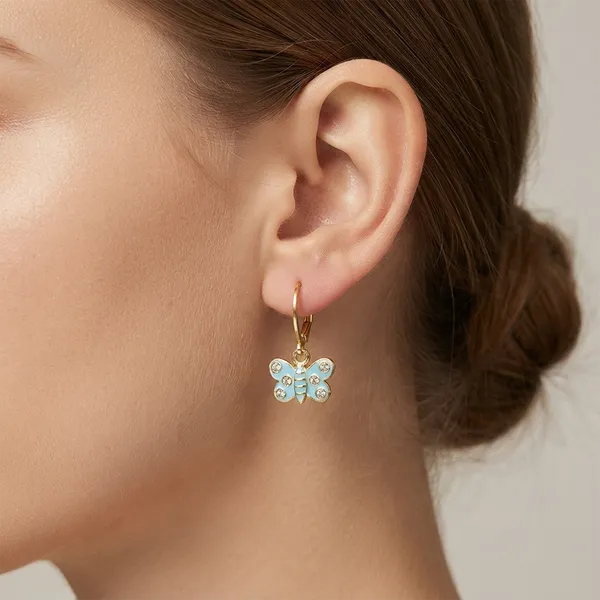 The99jewel_Modern_Gold_Plated_Statement_Hoop_Earrings_Light_Blue