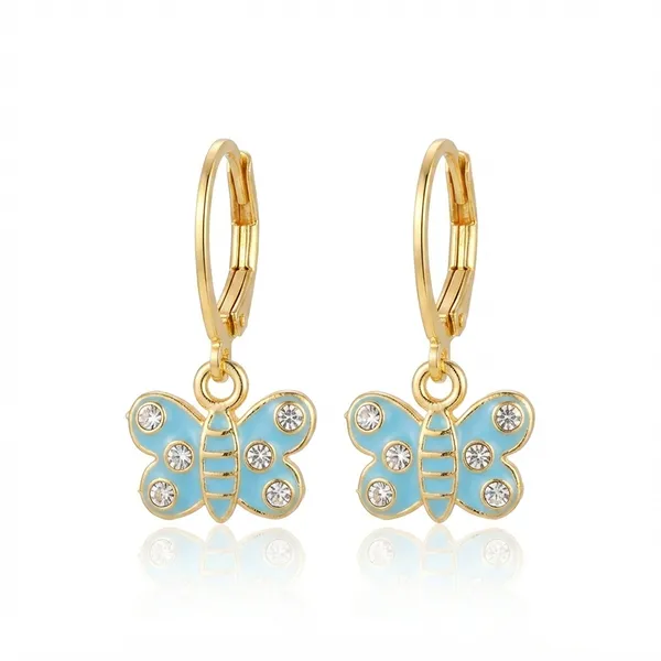 The99jewel_Modern_Gold_Plated_Statement_Hoop_Earrings_Light_Blue
