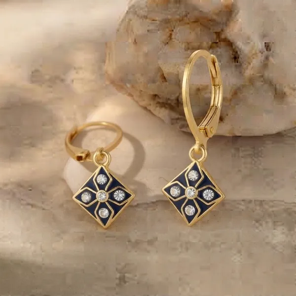 The99jewel_Modern_Gold_Plated_Statement_Hoop_Earrings_Blue