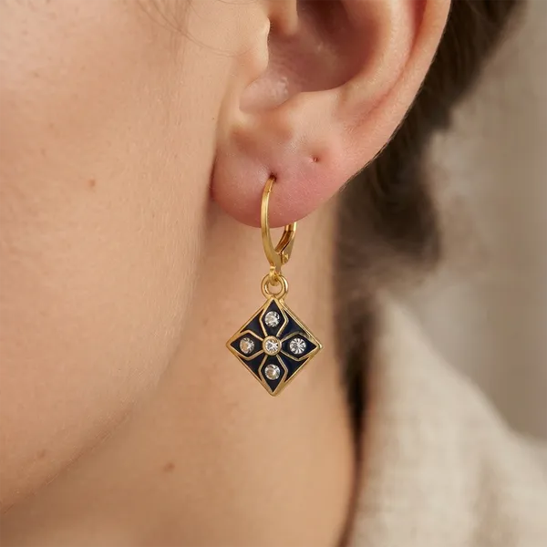 The99jewel_Modern_Gold_Plated_Statement_Hoop_Earrings_Blue