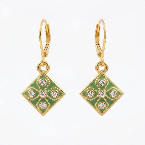 The99jewel_Modern_Gold_Plated_Statement_Hoop_Earrings_Mint_Green
