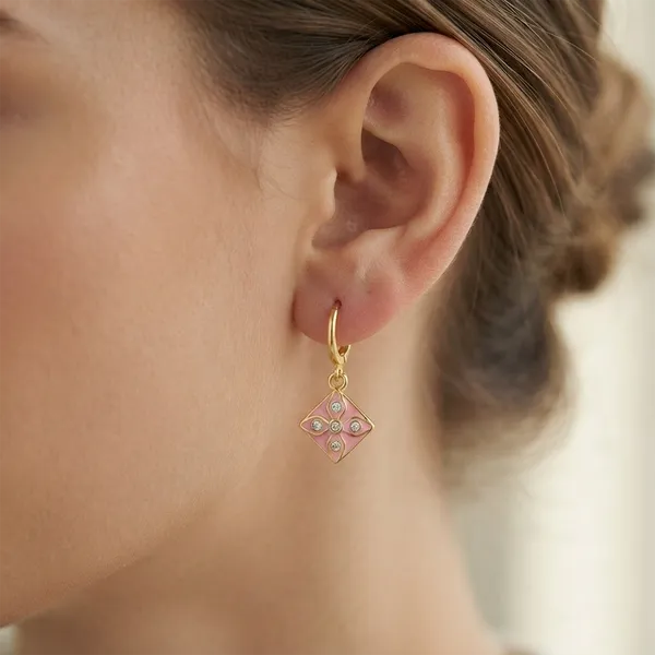 The99jewel_Modern_Gold_Plated_Statement_Hoop_Earrings_Pink