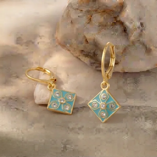 The99jewel_Modern_Gold_Plated_Statement_Hoop_Earrings_Light_Blue
