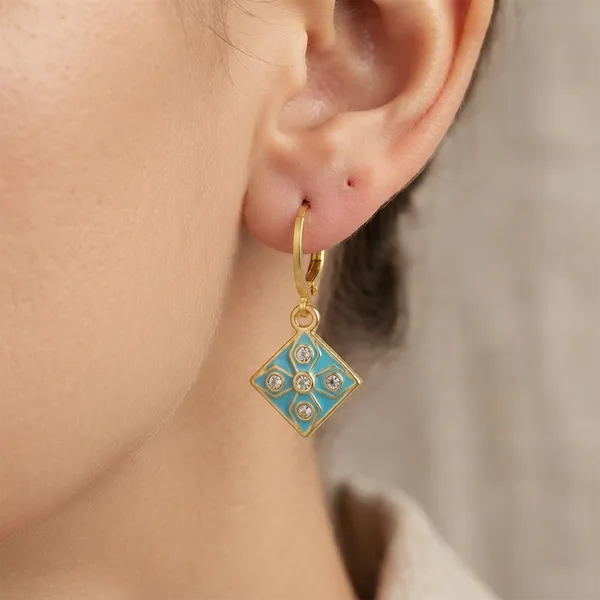 The99jewel_Modern_Gold_Plated_Statement_Hoop_Earrings_Light_Blue