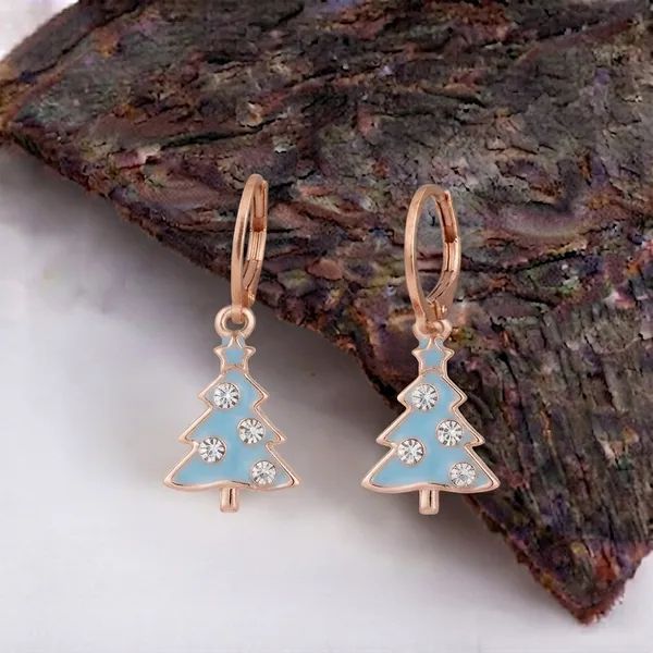 The99jewel_Rose_Gold_Plated_Austrian_Stone_Christmas_Tree_Hoop_Earrings_For_Women_Light_Blue