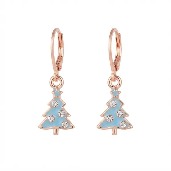 The99jewel_Rose_Gold_Plated_Austrian_Stone_Christmas_Tree_Hoop_Earrings_For_Women_Light_Blue