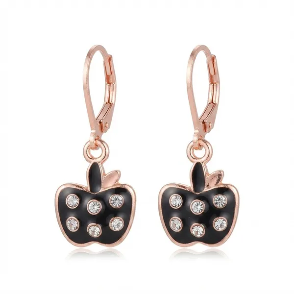The99jewel_Fashion_Forward_Rose_Gold_Plated_Austrian_Stone_Hoop_Earrings_Black