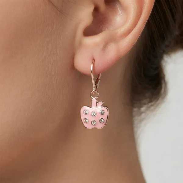 The99jewel_Fashion_Forward_Rose_Gold_Plated_Austrian_Stone_Hoop_Earrings_Pink