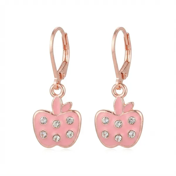 The99jewel_Fashion_Forward_Rose_Gold_Plated_Austrian_Stone_Hoop_Earrings_Pink