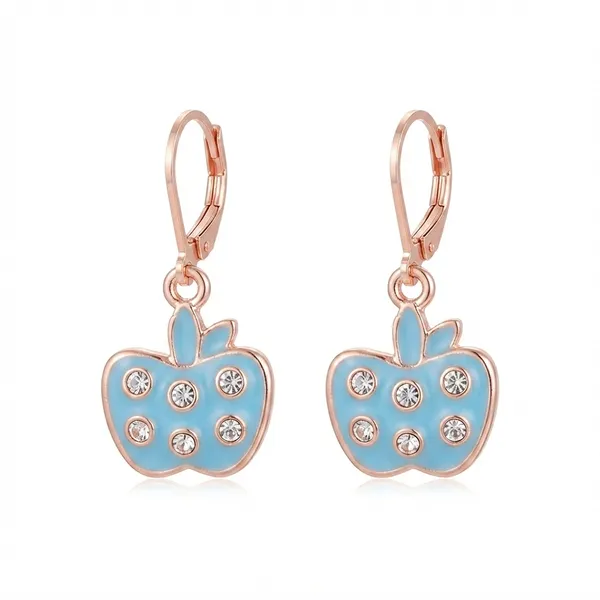 The99jewel_Fashion_Forward_Rose_Gold_Plated_Austrian_Stone_Hoop_Earrings_Light_Blue