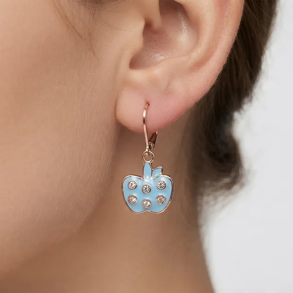The99jewel_Fashion_Forward_Rose_Gold_Plated_Austrian_Stone_Hoop_Earrings_Light_Blue