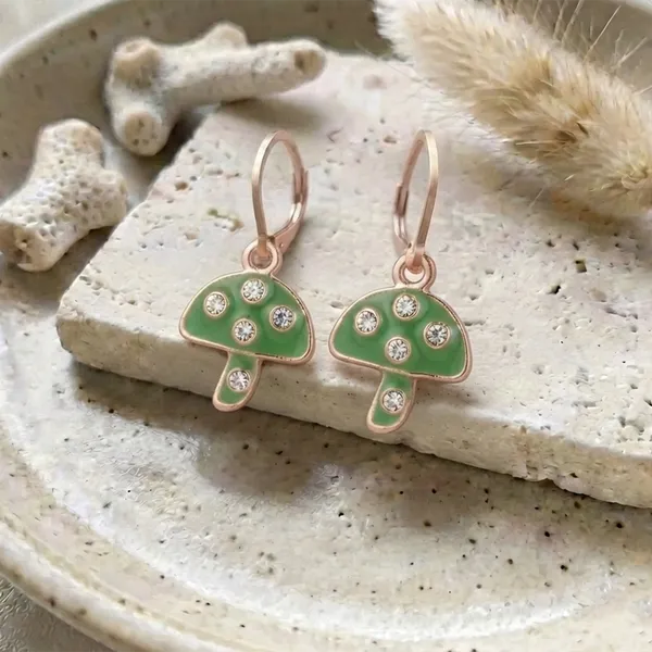The99jewel_Iconic_Rose_Gold_Plated_Austrian_Stone_Hoop_Earrings_For_Women_Mint_Green