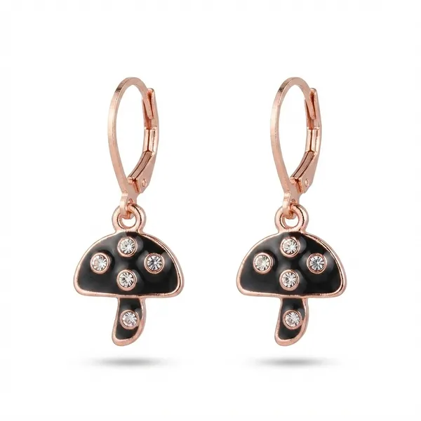 The99jewel_Iconic_Rose_Gold_Plated_Austrian_Stone_Hoop_Earrings_For_Women_Black