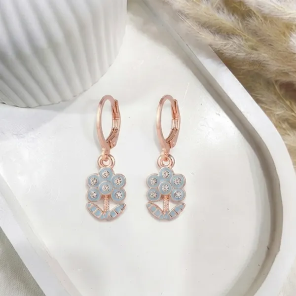 The99jewel_Eye_Catching_Rose_Gold_Plated_Austrian_Stone_Hoop_Earrings_For_Women_Light_Blue