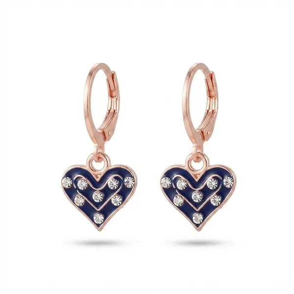 The99jewel_Crafted_Austrian_Stone_Rose_Gold_Plated_Hoop_Earrings_For_Women_Blue