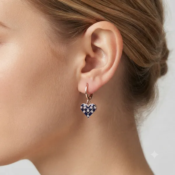 The99jewel_Crafted_Austrian_Stone_Rose_Gold_Plated_Hoop_Earrings_For_Women_Blue