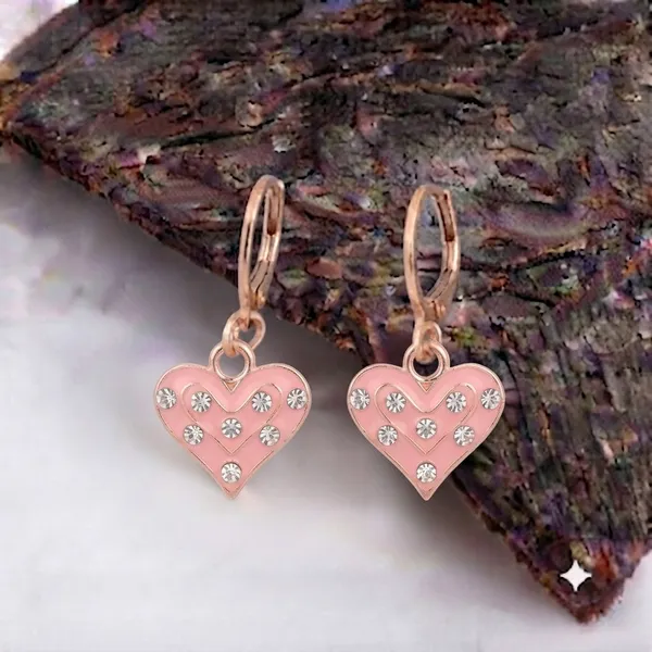 The99jewel_Crafted_Austrian_Stone_Rose_Gold_Plated_Hoop_Earrings_For_Women_Pink
