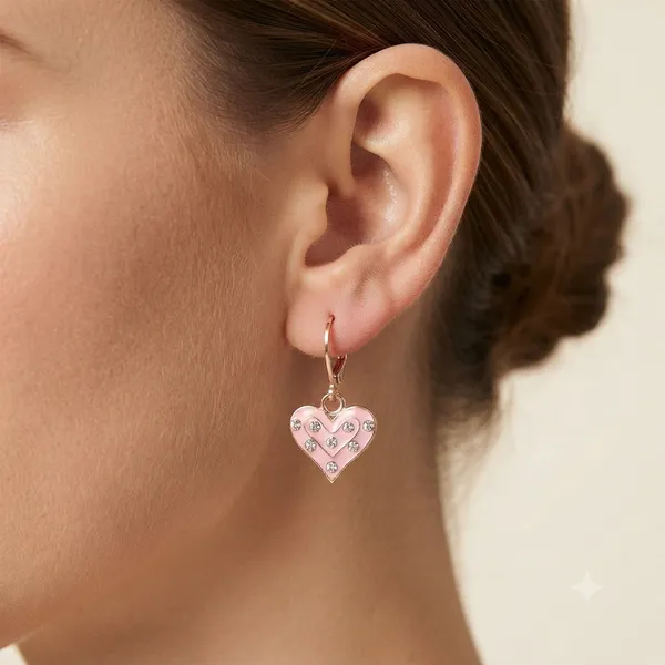 The99jewel_Crafted_Austrian_Stone_Rose_Gold_Plated_Hoop_Earrings_For_Women_Pink