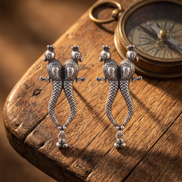 The99jewel_Oxidised_Peacock_Stud_Earrings_For_Women_And_Girl_Oxidised