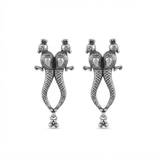 The99jewel_Oxidised_Peacock_Stud_Earrings_For_Women_And_Girl_Oxidised