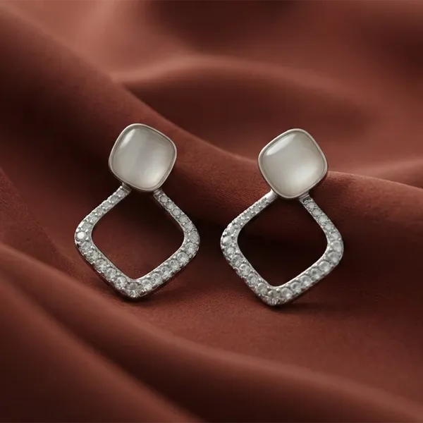 The99jewel_Silver_Plated_Monalisa_Stone_Dangler_Earrings_White