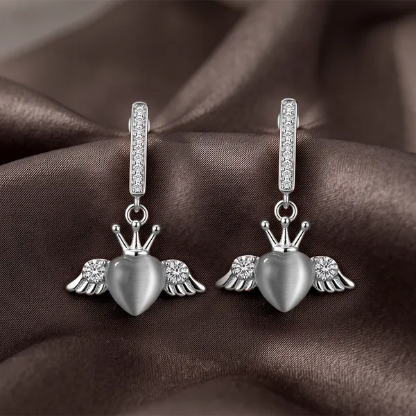 The99jewel_Silver_Plated_Monalisa_Stone_Dangler_Earrings_White