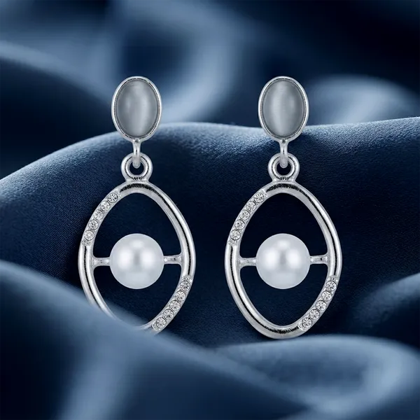 The99jewel_Silver_Plated_Monalisa_Stone_Dangler_Earrings_White
