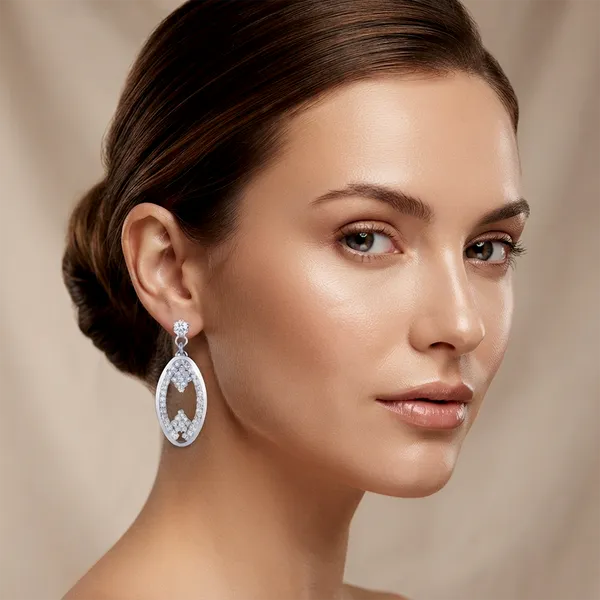 The99jewel_Silver_Plated_Austrian_Stone_Dangler_Earrings_White
