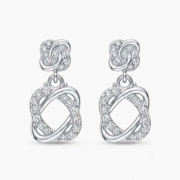 The99jewel_Silver_Plated_Austrian_Stone_Dangler_Earrings_White
