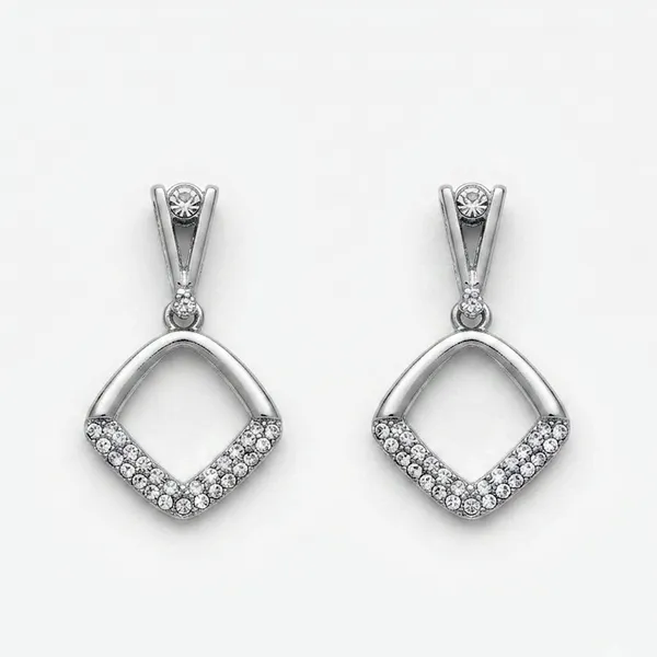 The99jewel_Silver_Plated_Austrian_Stone_Dangler_Earrings_White