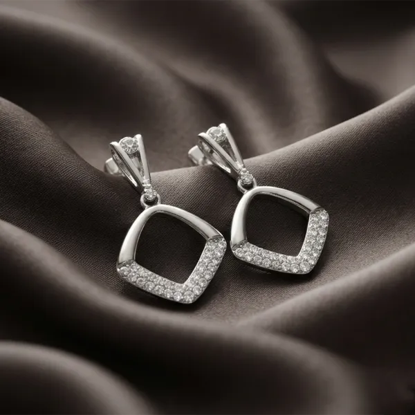 The99jewel_Silver_Plated_Austrian_Stone_Dangler_Earrings_White