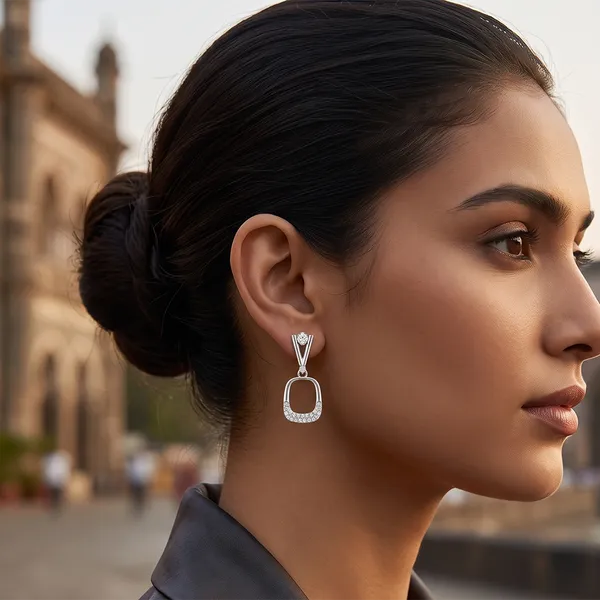 The99jewel_Silver_Plated_Austrian_Stone_Dangler_Earrings_White