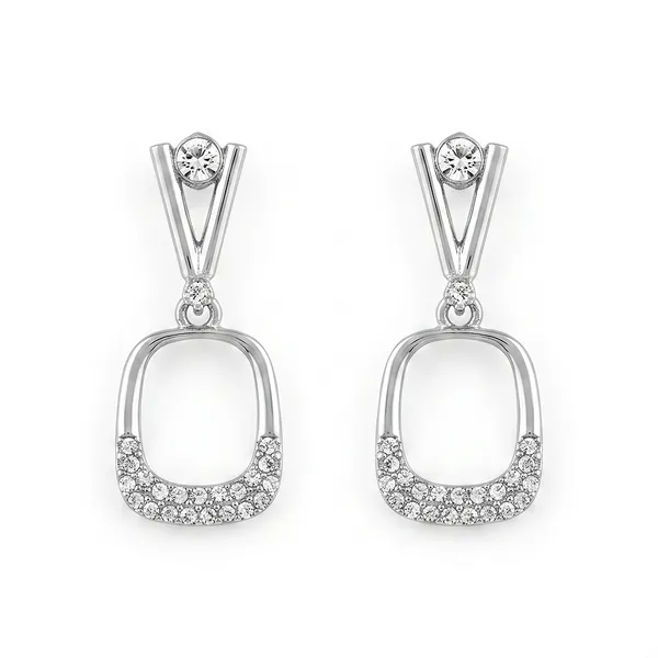 The99jewel_Silver_Plated_Austrian_Stone_Dangler_Earrings_White