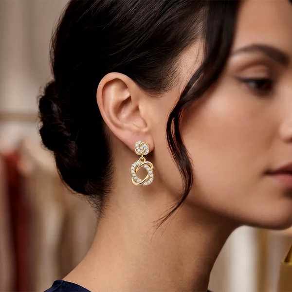 The99jewel_Gold_Plated_Austrian_Stone_Small_Dangler_Earrings_Gold