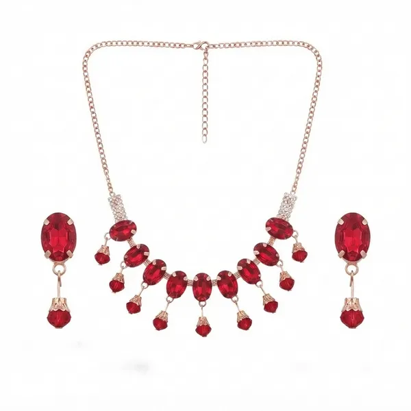 The99jewel_Exclusive_Rose_Gold_Plated_Crystal_Stone_Celebration_Necklace_Set_Red