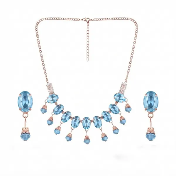 The99jewel_Exclusive_Rose_Gold_Plated_Crystal_Stone_Celebration_Necklace_Set_Light_Blue