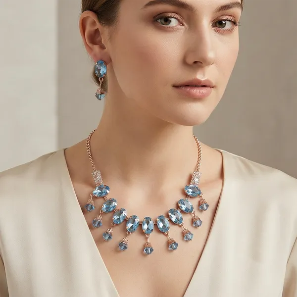 The99jewel_Exclusive_Rose_Gold_Plated_Crystal_Stone_Celebration_Necklace_Set_Light_Blue