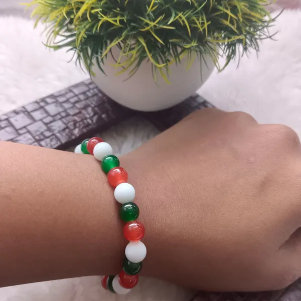 The99jewel_Tiranga_Tricolor_Beads_Bracelet_Multi