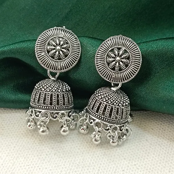 The99jewel_Oxidised_Plated_Round_Jhumki_Earrings_Oxidised