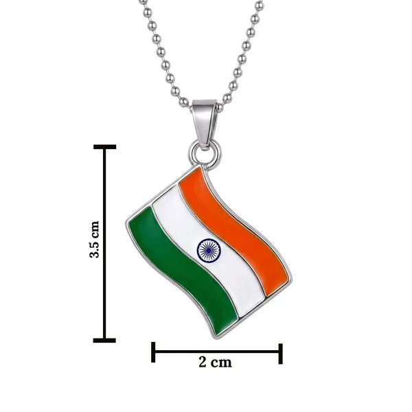 Jewelmaze_Tricolor_Tiranga_Indian_Flag_Bracelets_Pendant_Combo_Multi