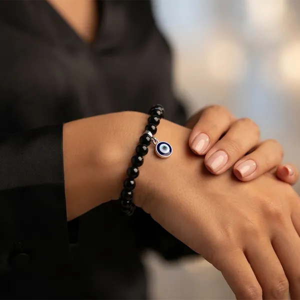 The99jewel_Trendy_Evil_Eye_Bracelet_For_Girls_Women_Black