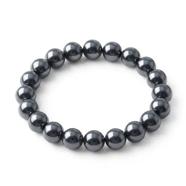 The99jewel_Natural_Hematite_Beads_Stretch_Bracelet_For_Men_Women_Blue