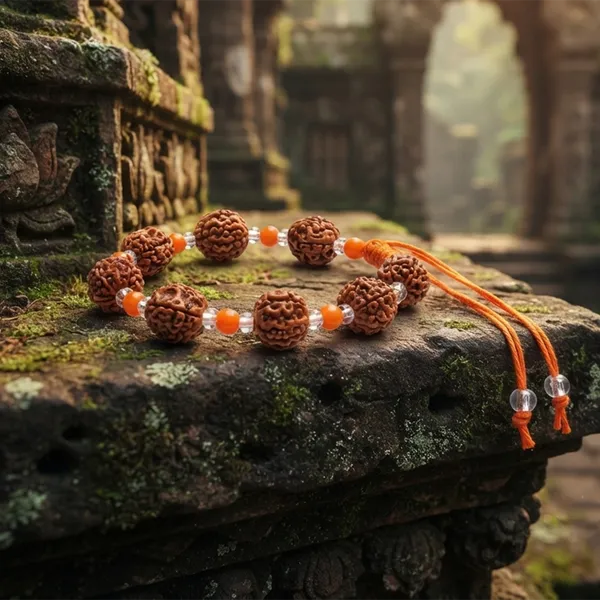 The99jewel_Handcrafted_Spiritual_Rudraksh_Beads_Bracelet_Brown